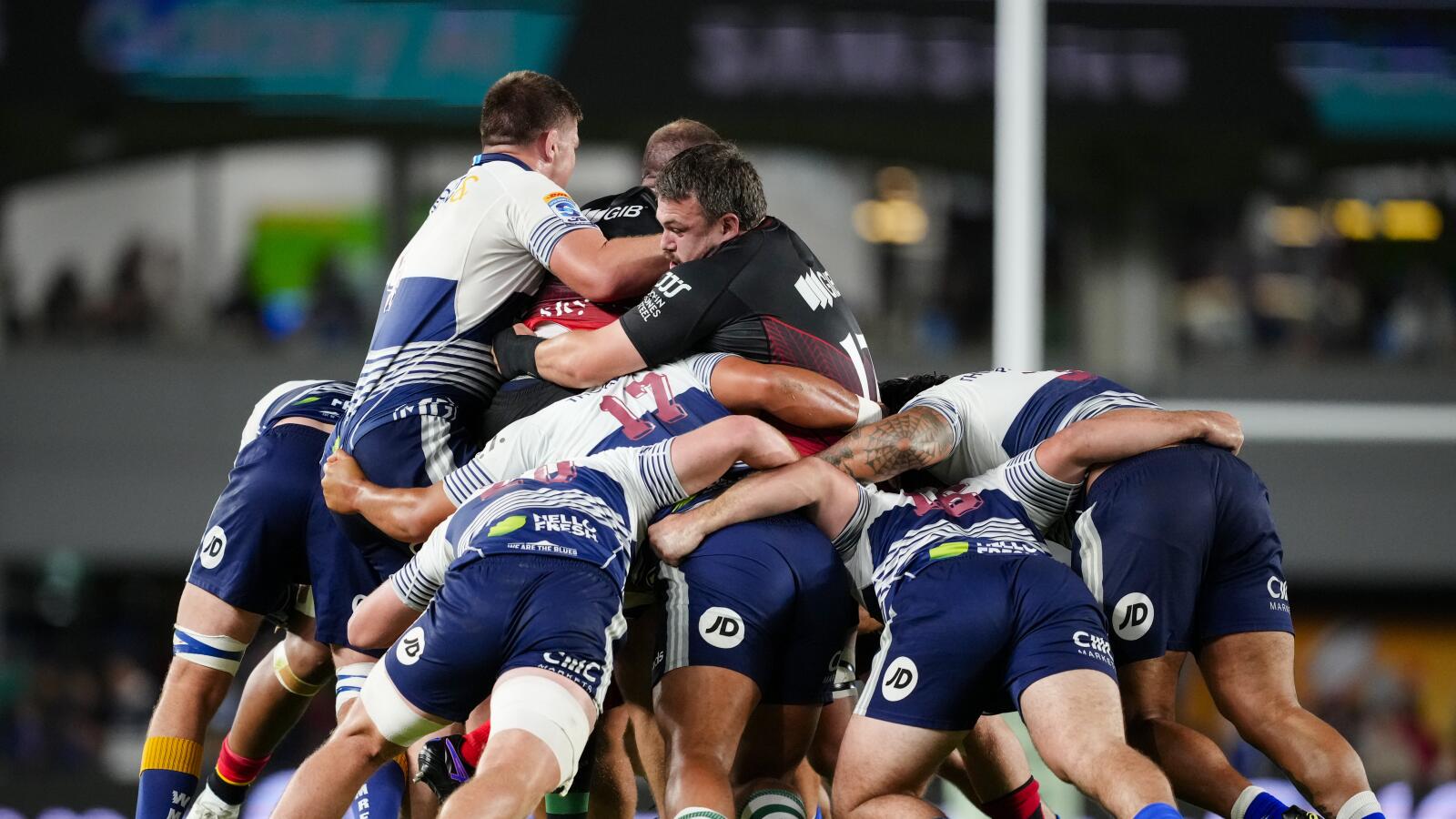 Battle in the garden city: Crusaders v Blues spark round 12